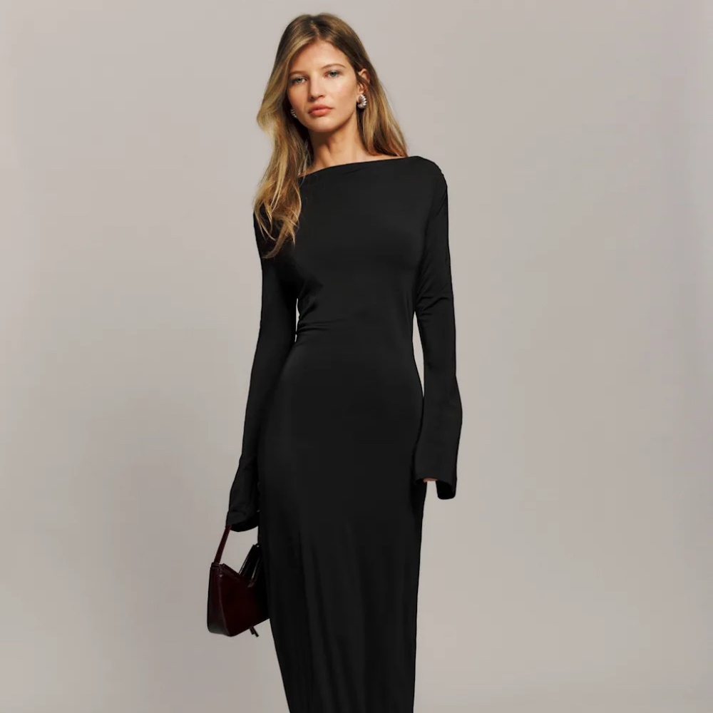Reformation Long Sleeve Aurelio Knit Dress - Size XS - Picture 3 of 4